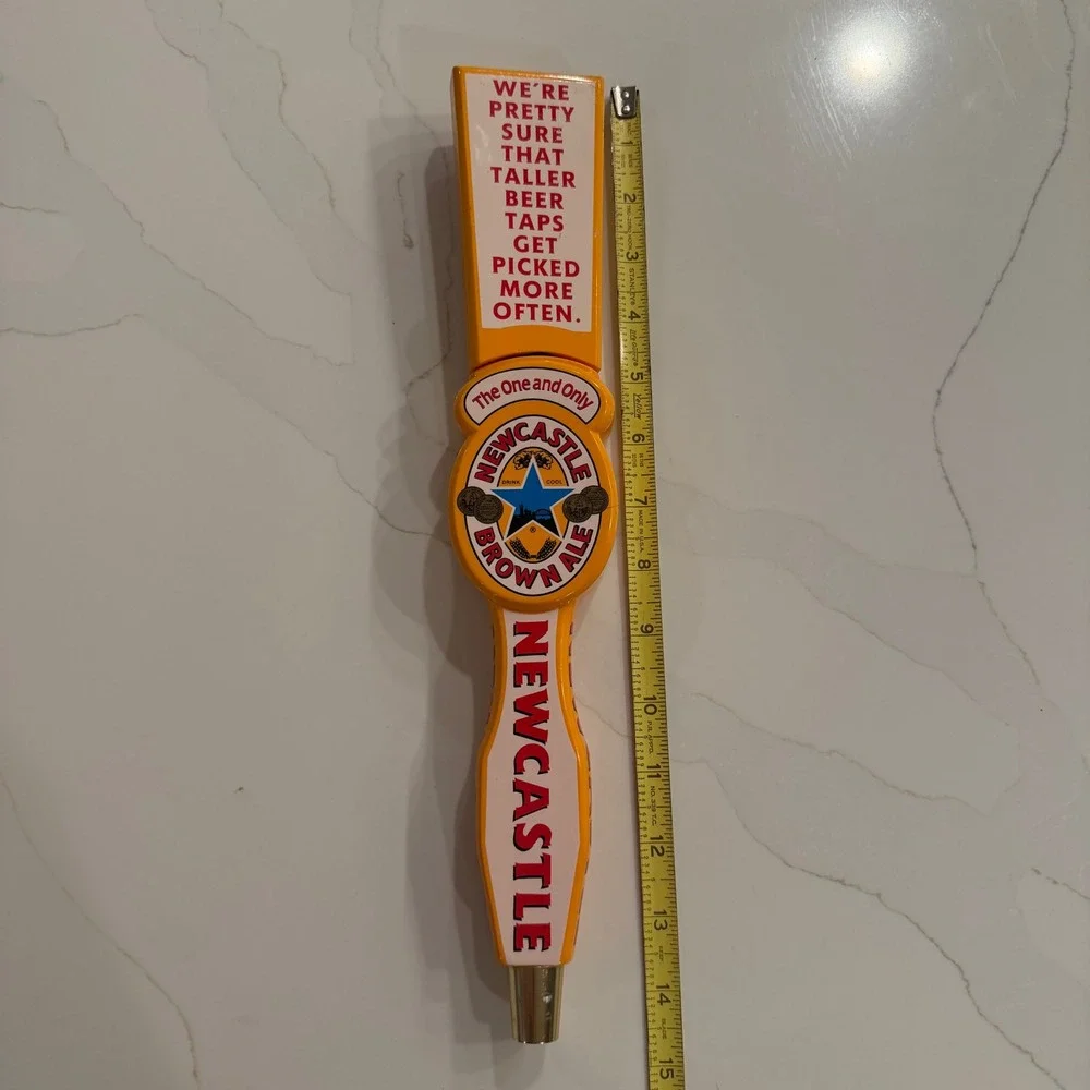 Newcastle Brown Ale Beer Tap Handle Taller Taps Picked More Often. 14.5